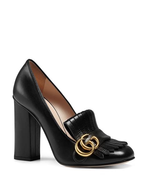 gucci marmont mid heel loafers|women's gucci loafers.